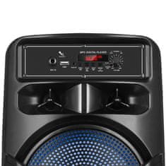 Krüger&Matz Prijenosna baterija. FM USB karaoke zvučnik Bluetooth LED RGB Music Box Maxi