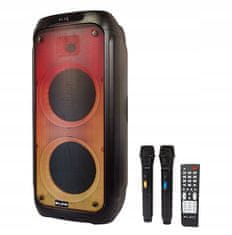Klarstein Prijenosni AK. 7AH FM USB Karaoke Loud Bluetooth 300W 2x mikrofon LED RGB Infinity