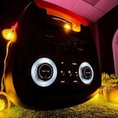 Klarstein Prijenosni AK. 7AH FM USB Karaoke Loud Bluetooth 300W 2x mikrofon LED RGB Infinity