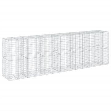 Vidaxl Gabionska košara s poklopcem 650x100x200 cm pocinčano željezo