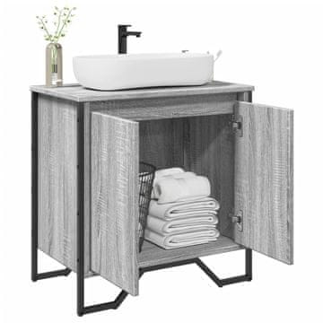 Vidaxl Ormarić za umivaonik, sivi hrast Sonoma, 60x35x60 cm