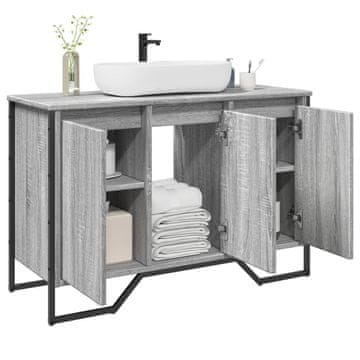 Vidaxl Ormarić za umivaonik, sivi hrast Sonoma, 91x35x60 cm