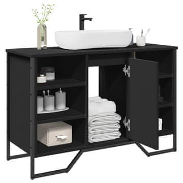 Vidaxl Ormarić za umivaonik crni 91x35x60 cm
