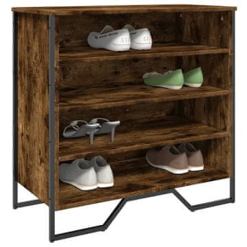 Vidaxl Stalak za cipele dimljeni hrast 80x38x78 cm