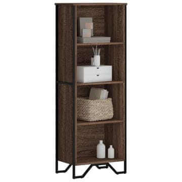 Vidaxl Polica za knjige, smeđi hrast, 50x31x137,5 cm, materijal na bazi drva