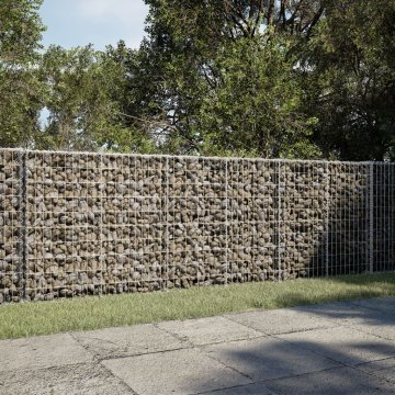 Vidaxl Gabionska košara s poklopcem, 300x50x100 cm, pocinčano željezo