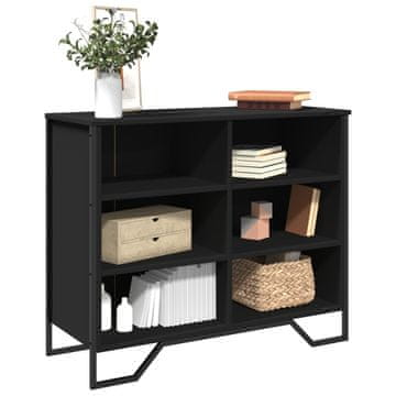 Vidaxl Ormarić, crni, 91 x 35,5 x 74,5 cm, materijal na bazi drva