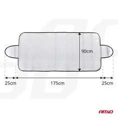 AMIO Navlaka univerzalna LJETO / ZIMA - 175x90cm, srebrna, EPE pjena