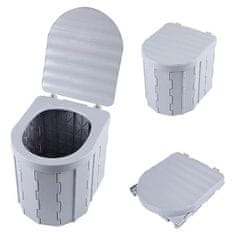 HOME & MARKER® Prijenosni sklopivi WC za kampiranje, komplet (1 WC, vrećice, neutralizator mirisa) | POTTYMATE