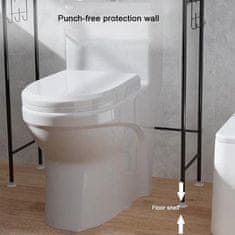 HOME & MARKER® Kupaonska polica iznad WC-a, stalak s 3 razine za organizaciju bez bušenja | BATHFLEX, crna