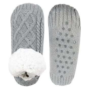 VIVVA® Termo čarape, papuče s flis podstavom i neklizajućim potplatom, zimske kućne, fluffy čarape | FLEECEFEET