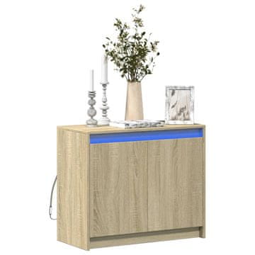 Vidaxl LED ormarić Sonoma hrast 72x34x61 cm Materijal na bazi drveta