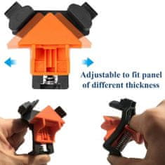 Netscroll Kutne stege za spajanje drva 90° 4 komada za precizno lijepljenje, FixClamps.
