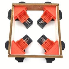 Netscroll Kutne stege za spajanje drva 90° 4 komada za precizno lijepljenje, FixClamps.