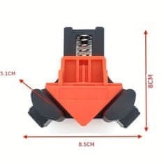 Netscroll Kutne stege za spajanje drva 90° 4 komada za precizno lijepljenje, FixClamps.