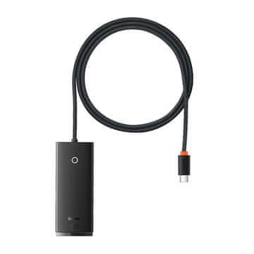 BASEUS Baseus Lite Series Hub 4u1 USB-C na 4x USB 3.0 + USB-C, 1 m (crni)