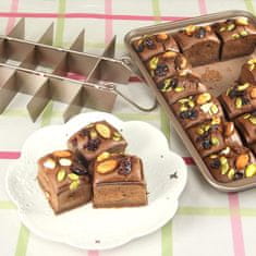 HOME & MARKER® Višenamjenski pekač s razdjelnicima, neljepljiva posuda za kolače i mini kruhove | BAKESLICE