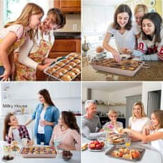 HOME & MARKER® Višenamjenski pekač s razdjelnicima, neljepljiva posuda za kolače i mini kruhove | BAKESLICE