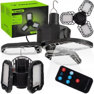 Malatec Turistička baterija. LED viseća solarna prijenosna svjetiljka za kampiranje + daljinski