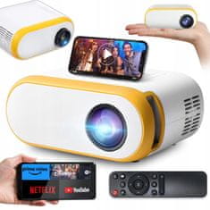 Dexxer Prijenosni WiFi LED projektor HDMI USB AV i zvučnik 100 "