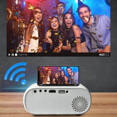 Dexxer Prijenosni WiFi LED projektor HDMI USB AV i zvučnik 100 "
