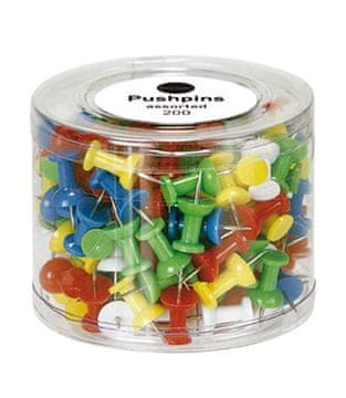 Bi-Office Raznobojne pribadače, 200 kom