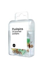 Bi-Office Raznobojne pribadače, 25 kom