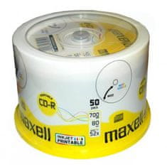 Maxell CD-R 700MB 52X, 50 na vretenu, za tiskan