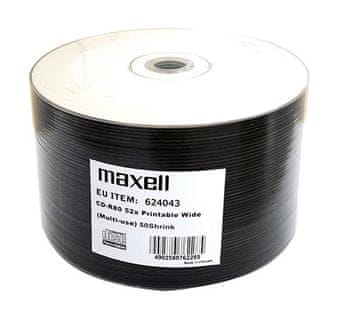 Maxell CD-R 700MB 52X, 50 kom na vretenu, za is Pakirano u shrink foliju