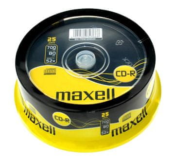 Maxell CD-R 700MB 52X 25 na vretenu