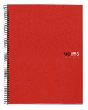 Miquelrius Sveska A4, s linijama, 150 listova, 70g, ORIGINAL 6, PP, crvena