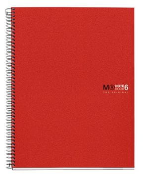 Miquelrius Sveska A4, s linijama, 200 listova, 70g, ORIGINAL 8, PP, crvena