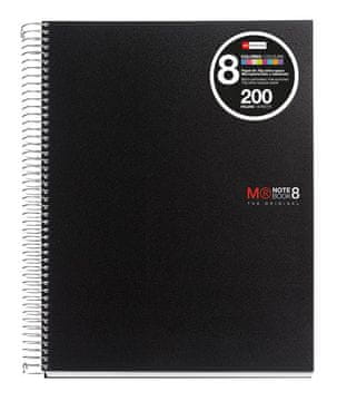 Miquelrius Sveska A5, s linijama, 200-listna, 70g, ORIGINAL 8, PP, crna