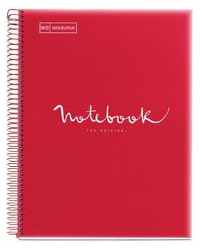 Miquelrius Sveska A4, karo, 120-listna, 90g, EMOTIONS, PP, crvena