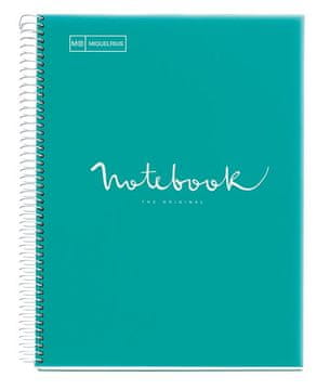 Miquelrius Sveska A4, karo, 120 listova, 90g, EMOTIONS, PP, tirkizna