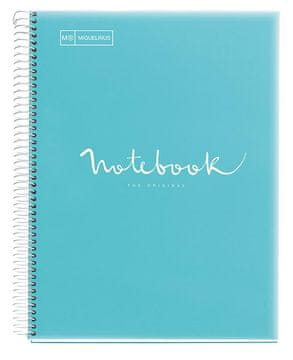 Miquelrius Sveska A4, s linijama, 120 listova, 90g, EMOTIONS, PP, svijetlo plava