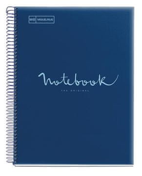 Miquelrius Sveska A4, s linijama, 120 listova, 90g, EMOTIONS, PP, tamno plava