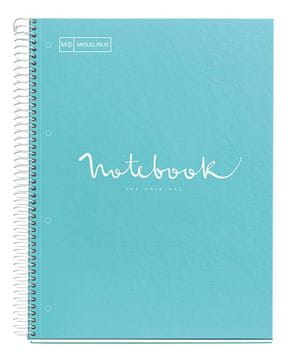 Miquelrius Sveska A4, s linijama, 80-listni, 90g, EMOTIONS, karton, svijetlo plava