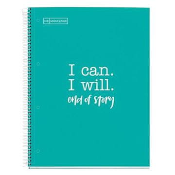 Miquelrius Sveska A4, s linijama, 80 listova, 90g MESSAGES, karton, tirkizna