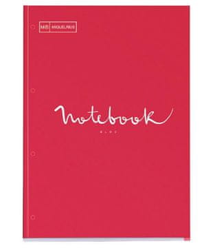 Miquelrius Sveska A4, karo, 80 listova, 90g, crvena EMOTIONS BLOC, karton