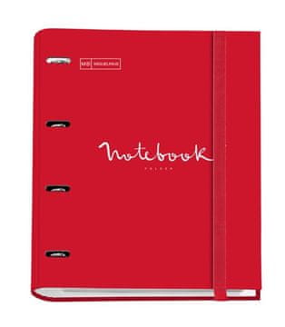 Miquelrius Kartonska mapa na ringe s blokom, crvena A4