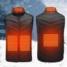 Netscroll Unisex grijaći prsluk s 4 grijaća elementa, USB punjenje, 3 razine topline, tanak i udoban dizajn za aktivnosti na otvorenom zimi, sport, ribolov, planinarenje, HeatingVest, M