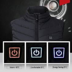 Netscroll Unisex grijaći prsluk s 4 grijaća elementa, USB punjenje, 3 razine topline, tanak i udoban dizajn za aktivnosti na otvorenom zimi, sport, ribolov, planinarenje, HeatingVest, M