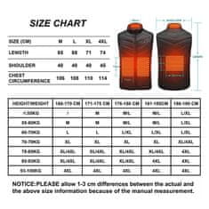 Netscroll Unisex grijaći prsluk s 4 grijaća elementa, USB punjenje, 3 razine topline, tanak i udoban dizajn za aktivnosti na otvorenom zimi, sport, ribolov, planinarenje, HeatingVest, M