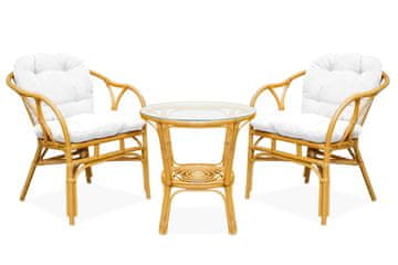 Aga Ratanova garnitura SITA Svijetlosmeđa/Bijela