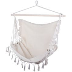 Verkgroup Brazilska viseća stolica mrežasta ljuljačka 130x90cm do 120kg bež