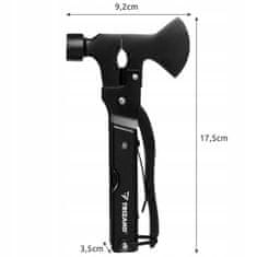 Malatec 17v1 Multi -Munpon Nehrđajući čelik džepni nož u torbici i sjekiri