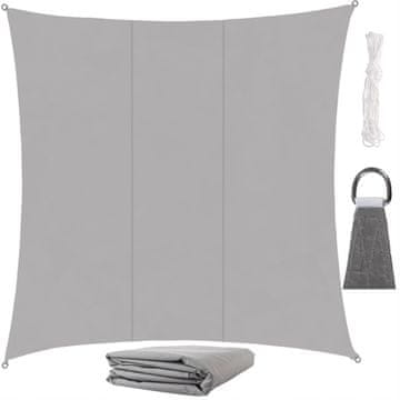 Malatec Vodootporno UV vrtno sjenilo jedro 3,6x3,6m pravokutno sivo