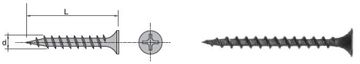 Vijak za drvo s fosfatiranom žbukom 4,8*110 mm - 512 4,8*110