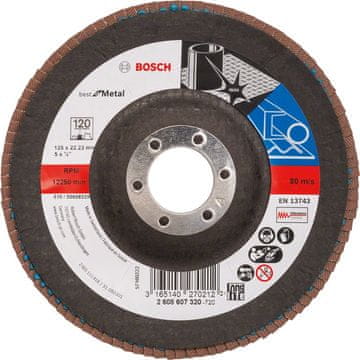 Bosch Zakrivljena lamelarna granulacija 120 125MM - PA9 120 125B
